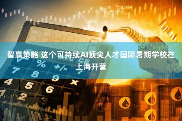 智赢策略 这个可持续AI顶尖人才国际暑期学校在上海开营